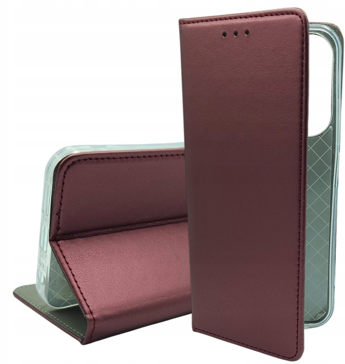 Kabura SMART MAGNETO do XIAOMI Redmi 15C burgundowy