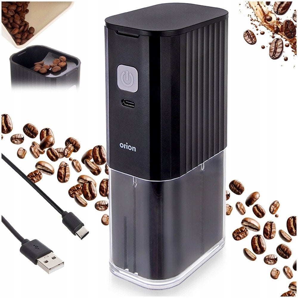 Młynek do Kawy Elektryczny 16 cm USB C Regulacja Ceramiczny ORION