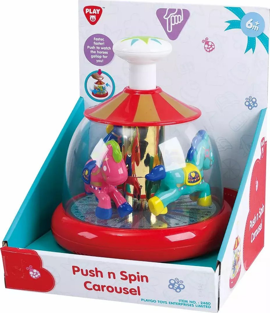 Playgo PLAYGO INFANT&TODDLER PUSH N SPIN CAROUSEL, 2480