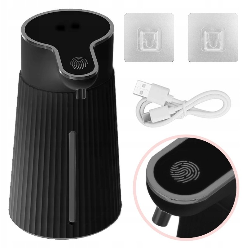 Bezdotykowy Dozownik Mydła Płynu 400ml Automatyczny Dyspenser Duży USB-C IR