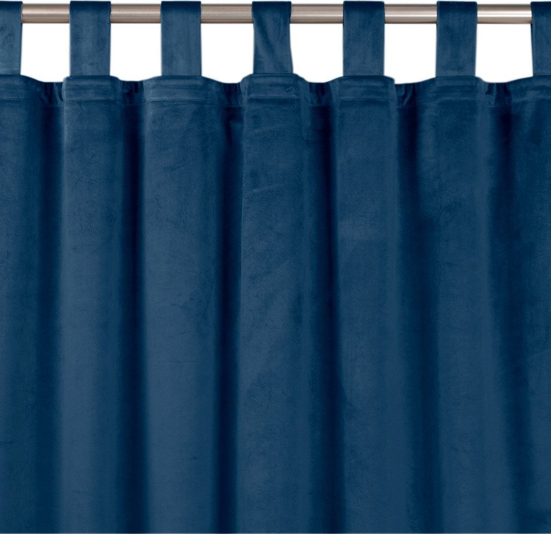 Homede Homede Zasłona VILA velvetowa na szelkach 530x270 indygo