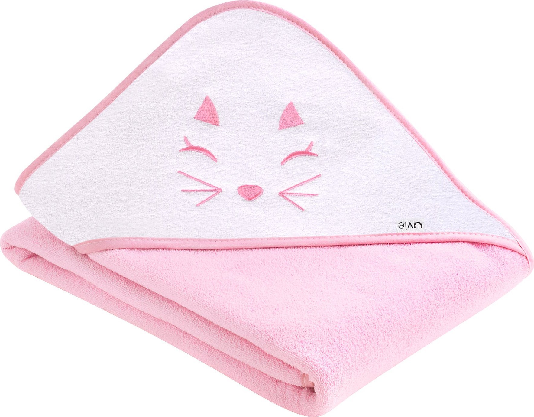 UVIE Okrycie kąpielowe termofrota 100x100 różowy Kotek