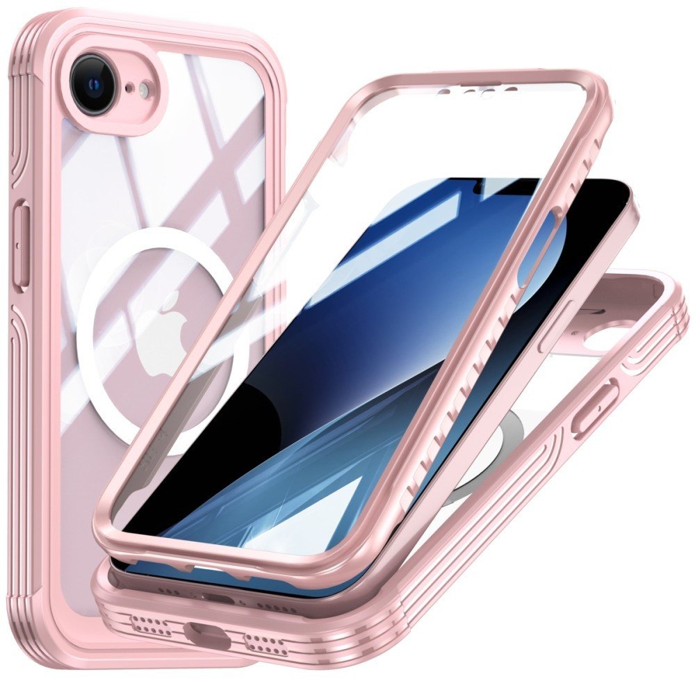 Etui 360 Supero do iPhone 16e, Magsafe, różowe