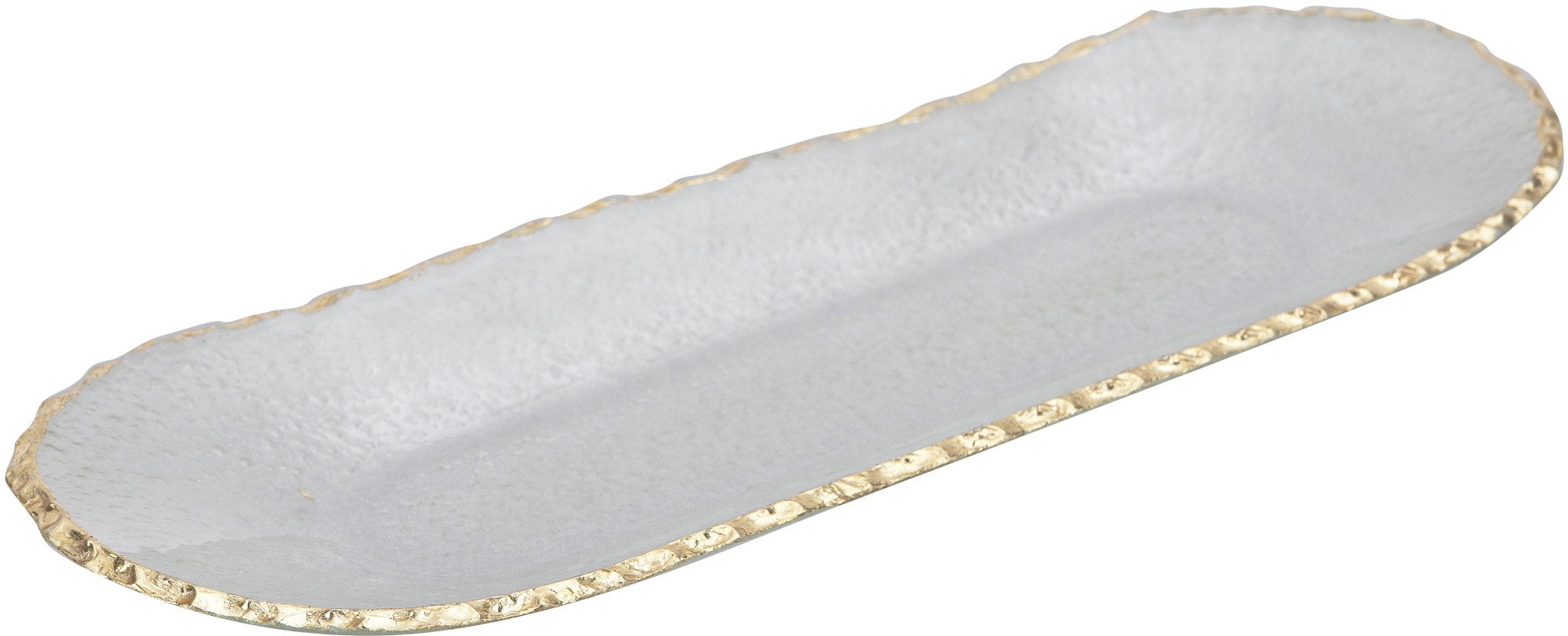 Patera szklana złoty rant