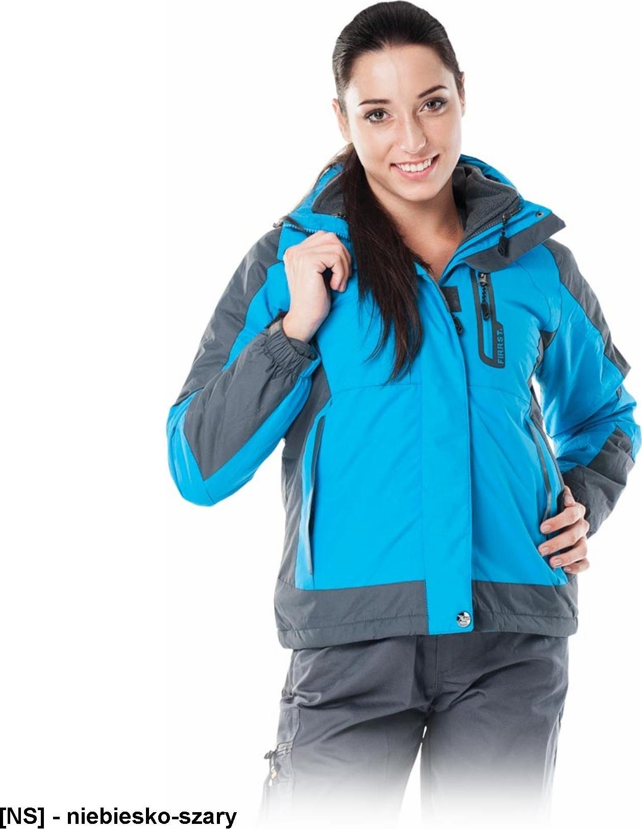 R.E.I.S. TREEFROG - DAMSKA KURTKA OCIEPLANA Z ODPINANĄ PODPINKĄ L