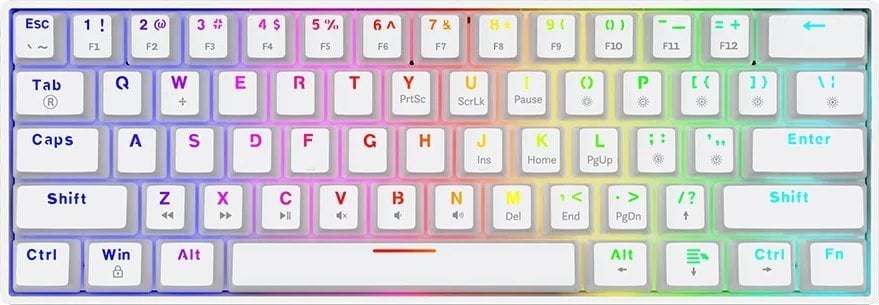 Klawiatura Savio Whiteout X2 Outemu Blue (WHITEOUT X2 BLUE)