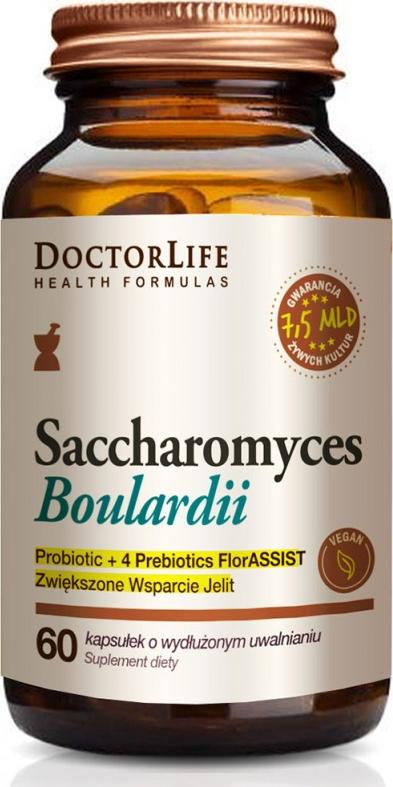 Doctor Life DOCTOR LIFE_Saccharomyces Boulardii suplement diety wspierający jelita 60 kapsułek