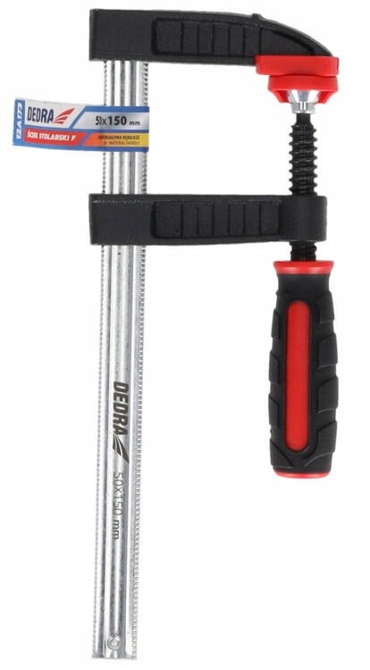 Ścisk stolarski F 250x50mm, 2-materiałowa rękojeść