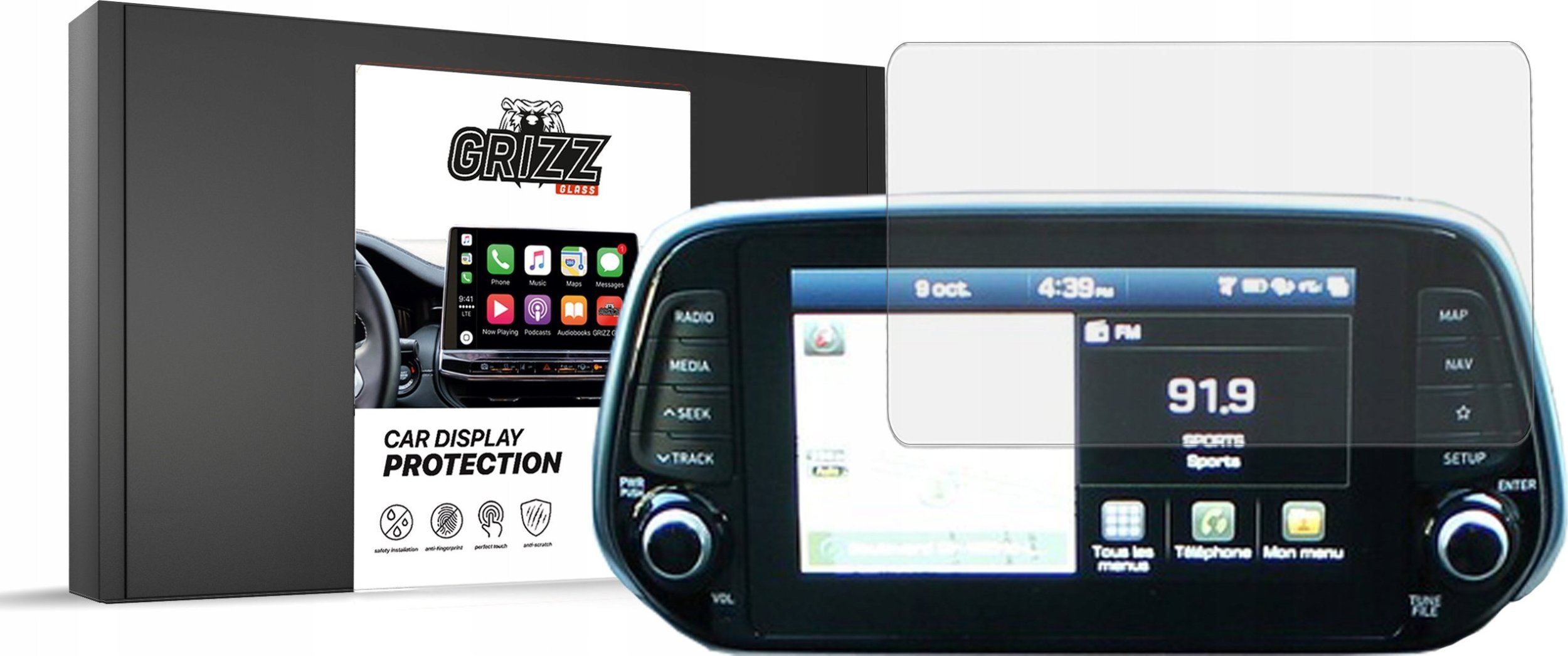 GrizzGlass Folia matowa GrizzGlass CarDisplay Protection do Hyundai Santa Fe 8 cali