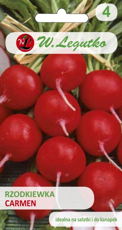 Legutko Nasiona Rzodkiewka Carmen - okrągła, czerwona, 10g