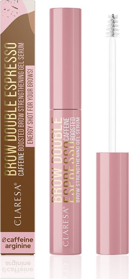 Claresa CLARESA Wzmacniające Żelowe Serum do brwi z kofeiną Brow Double Espresso 6g