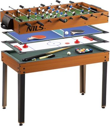Nils Extreme Stół do gry 4w1 bilard/piłkarzyki/cymbergaj/tenis SDM uniwersalny