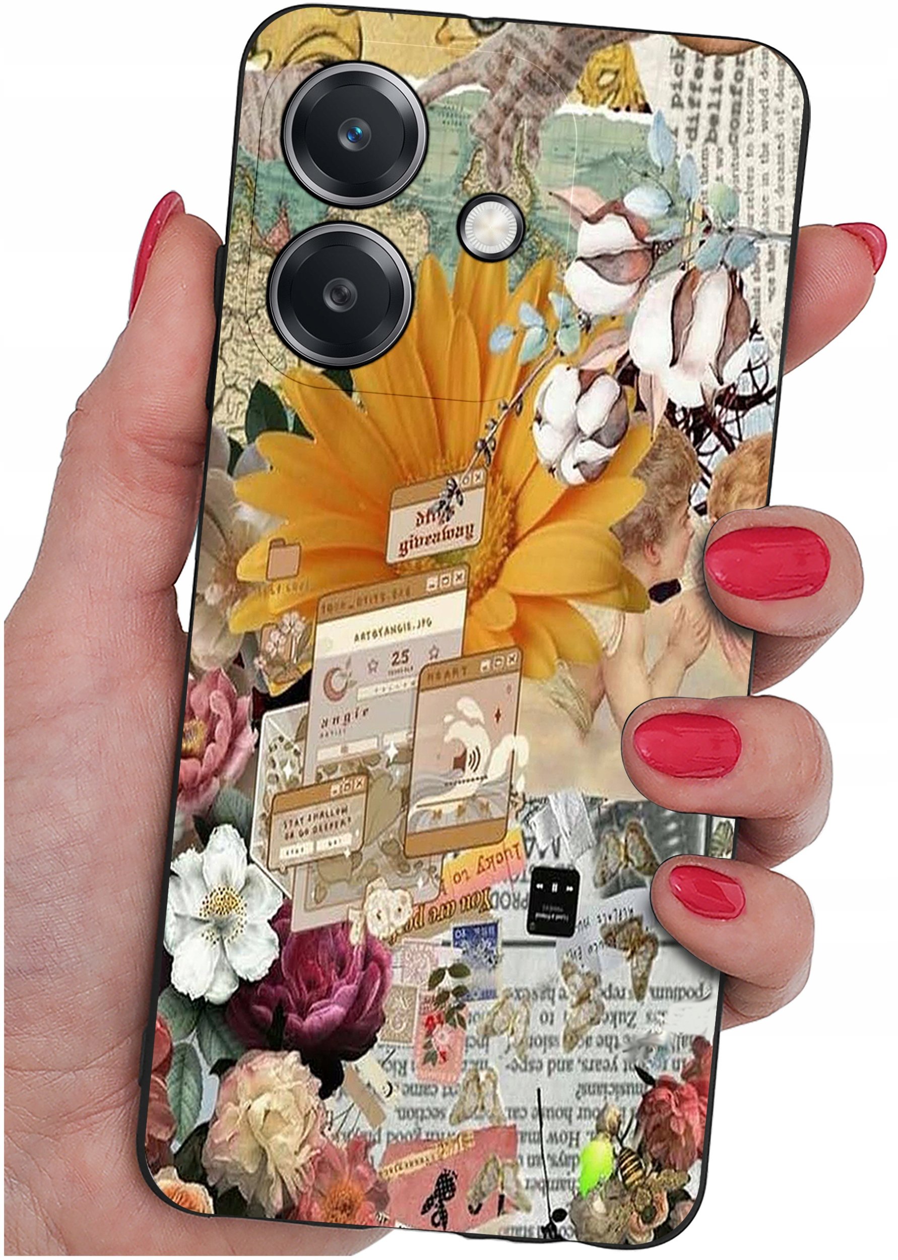 Etui do Oppo A40 | A40M | WZORY | SILIKONOWE MATT SZKŁO 9H