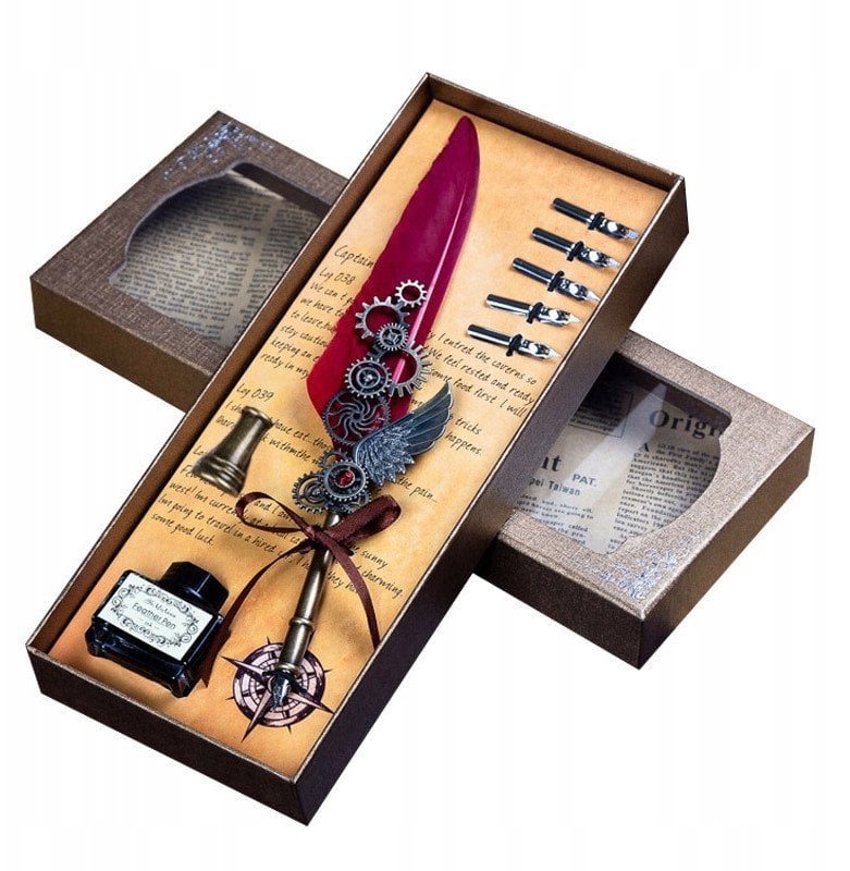 ZESTAW do KALIGRAFII Pióro UCHWYT Stalówki RETRO