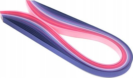 CreativeHobby Paski do quillingu 5 mm 100 sztuk różowo-fioletowe