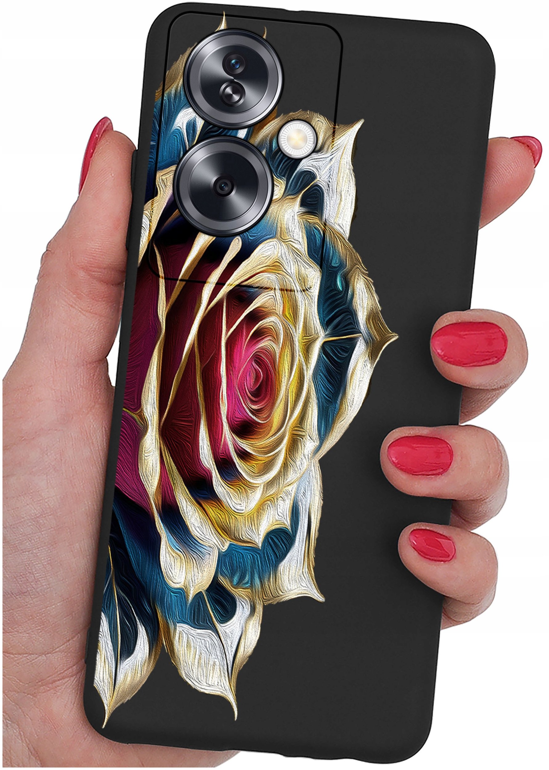 ETUI do Oppo A79 5G WZORY |SILIKONOWE MATT CASE + SZKŁO ochronne 9H