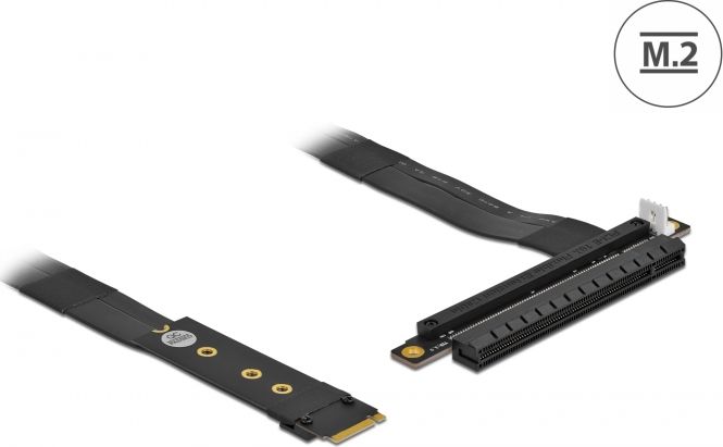Delock Adapter M.2 wpustem M do PCIe x16 NVMe z kablem 20 cm (64133)
