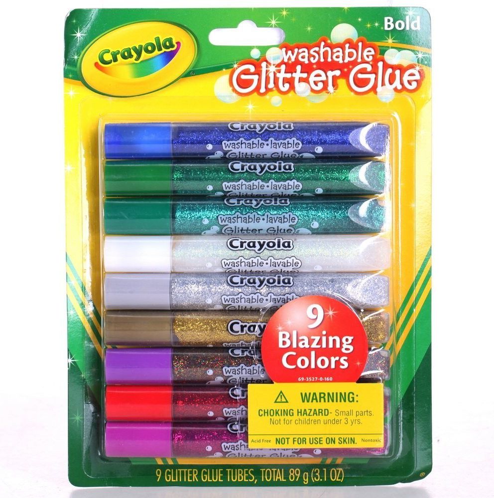 Crayola Klej brokatowy 9 kolorów (580158)