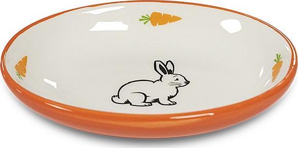 Yarro International YARRO MISKA CER. OWALNA DLA KRÓLIKA POMARAŃCZOWA 13 x 9 x 2,5 CM