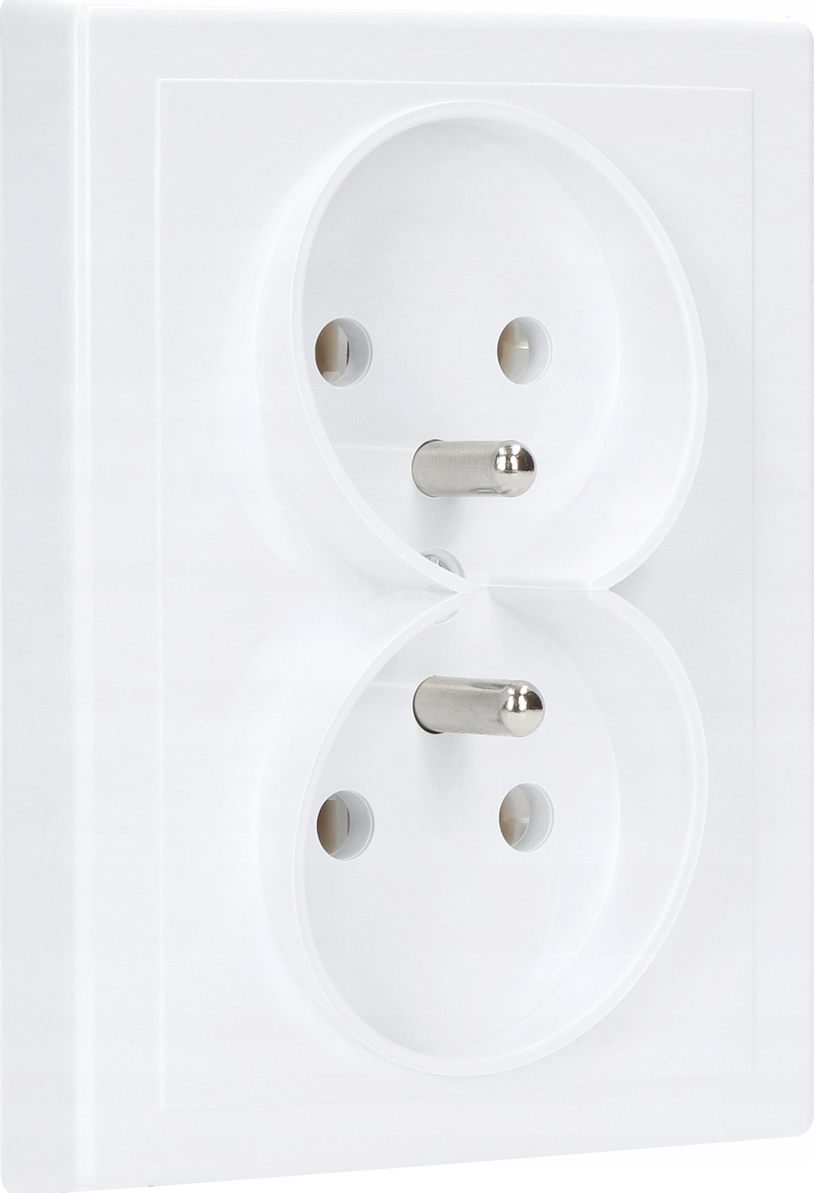 Timex Gniazdo podwójne z uziemieniem JOWISZ biały