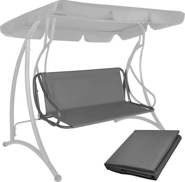 Springos Materiał na siedzisko huśtawki ogrodowej 110 x 90 cm tkanina wodoodporna szara UNIWERSALNY