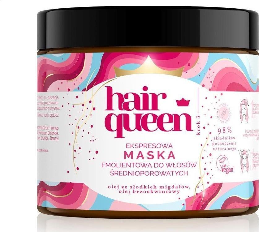Hair Queen HAIR QUEEN_Ekspresowa maska emolientowa do włosów średnioporowatych 400ml
