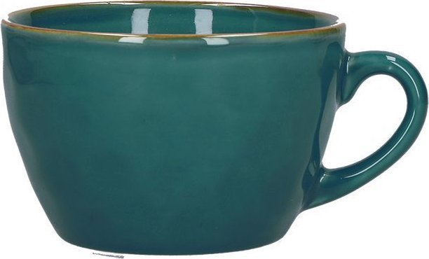 NPC Polska Rose&Tulipani Zestaw 4 kubków śniadaniowych z uchwytem z kamionki 420 ml niebiesko-zielony