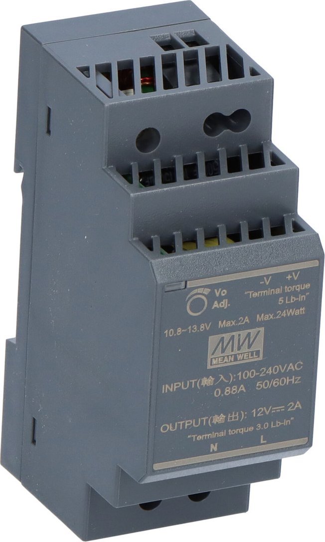 Sourcing Zasilacz na szynę DIN 24W 12VDC