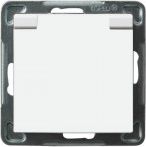 Ospel Gniazdo bryzgoszczelne z uziemieniem IP-44 z przesłonami torów prądowych białe z wieczkiem (GPH-1GZP/m/00/w)