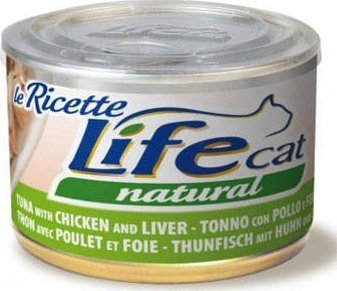 Life Pet Care LIFE CAT pusz.150g TUNA + CHICKEN +LIVER LA RICETTE /24