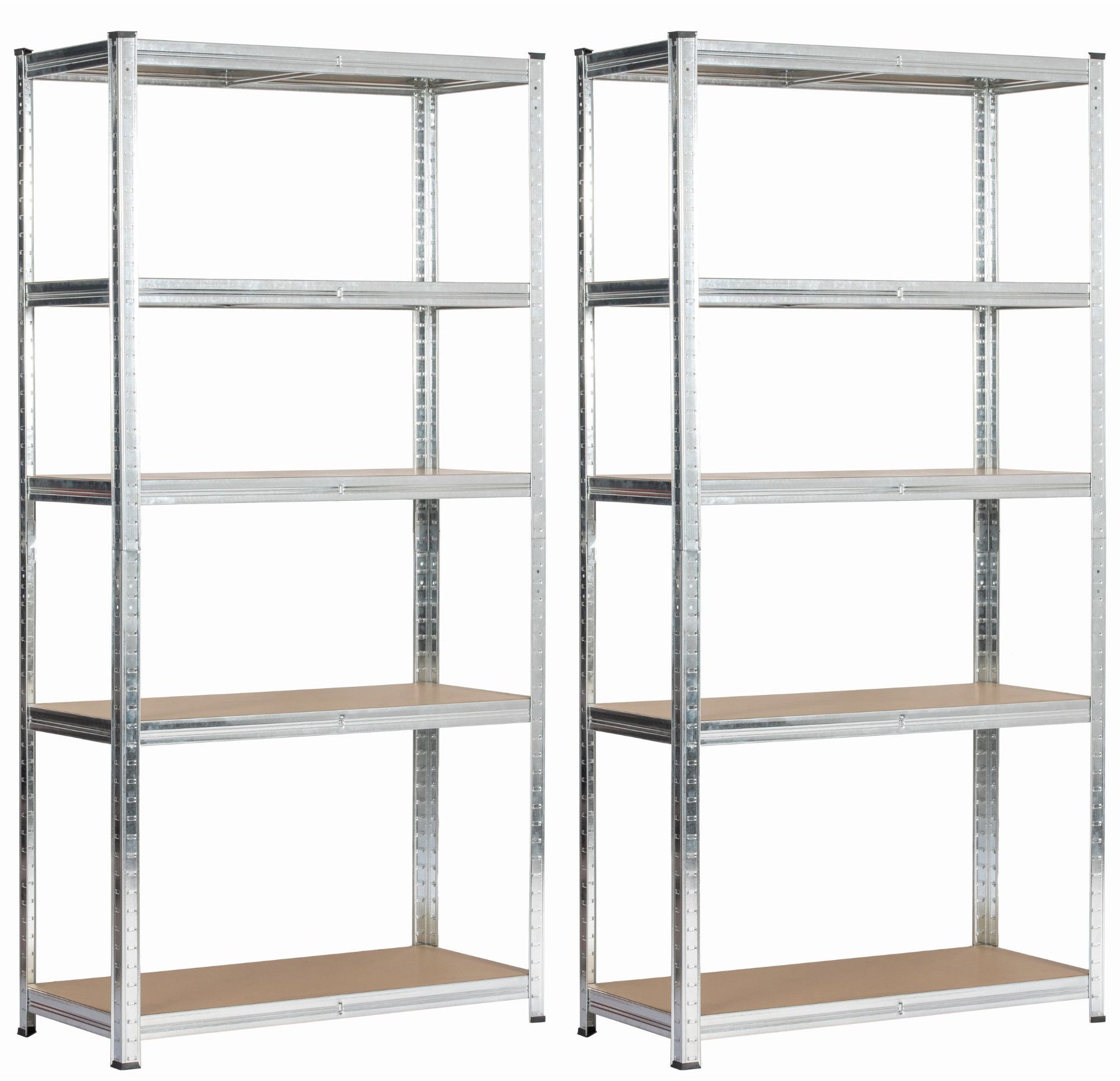 Fancy Garden 2x REGAŁ METALOWY 90x40x180 SREBRNY