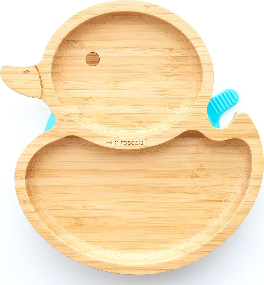 ECO RASCALS ECORASCALS Miseczka Bambusowa niebieska Kaczuszka zprzyssawką