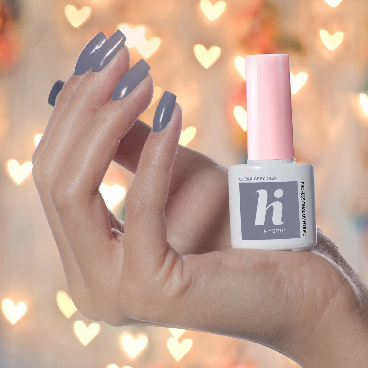 Hi Hybrid Lakier hybrydowy 424 Clear Grey 5ml