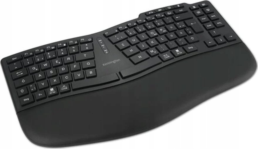 Kensington Pro Fit Ergo KB675 EQ TKL klawiatura Dom/Biuro USB + RF Wireless + Bluetooth QWERTZ Niemiecki Czarny