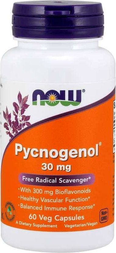 NOW Foods NOW Foods - Pycnogenol, 30mg, 300 mg Bioflawonoidy, 60 vkaps