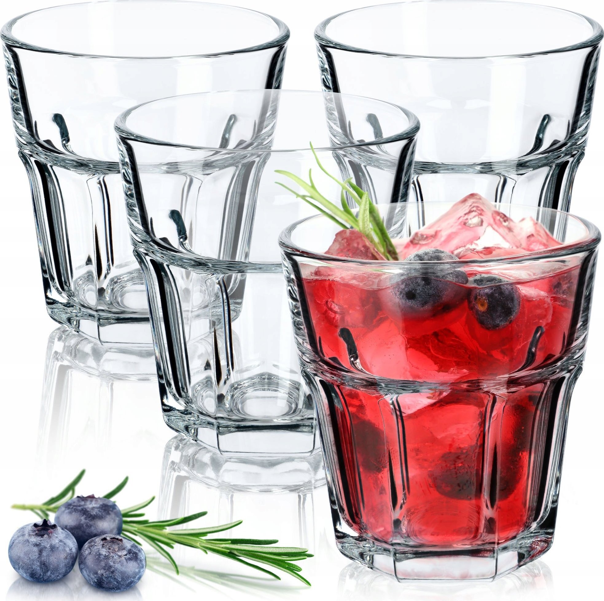 Kadax Zestaw 4 Szklanek 230ml Szklanki Do Napojów Drink