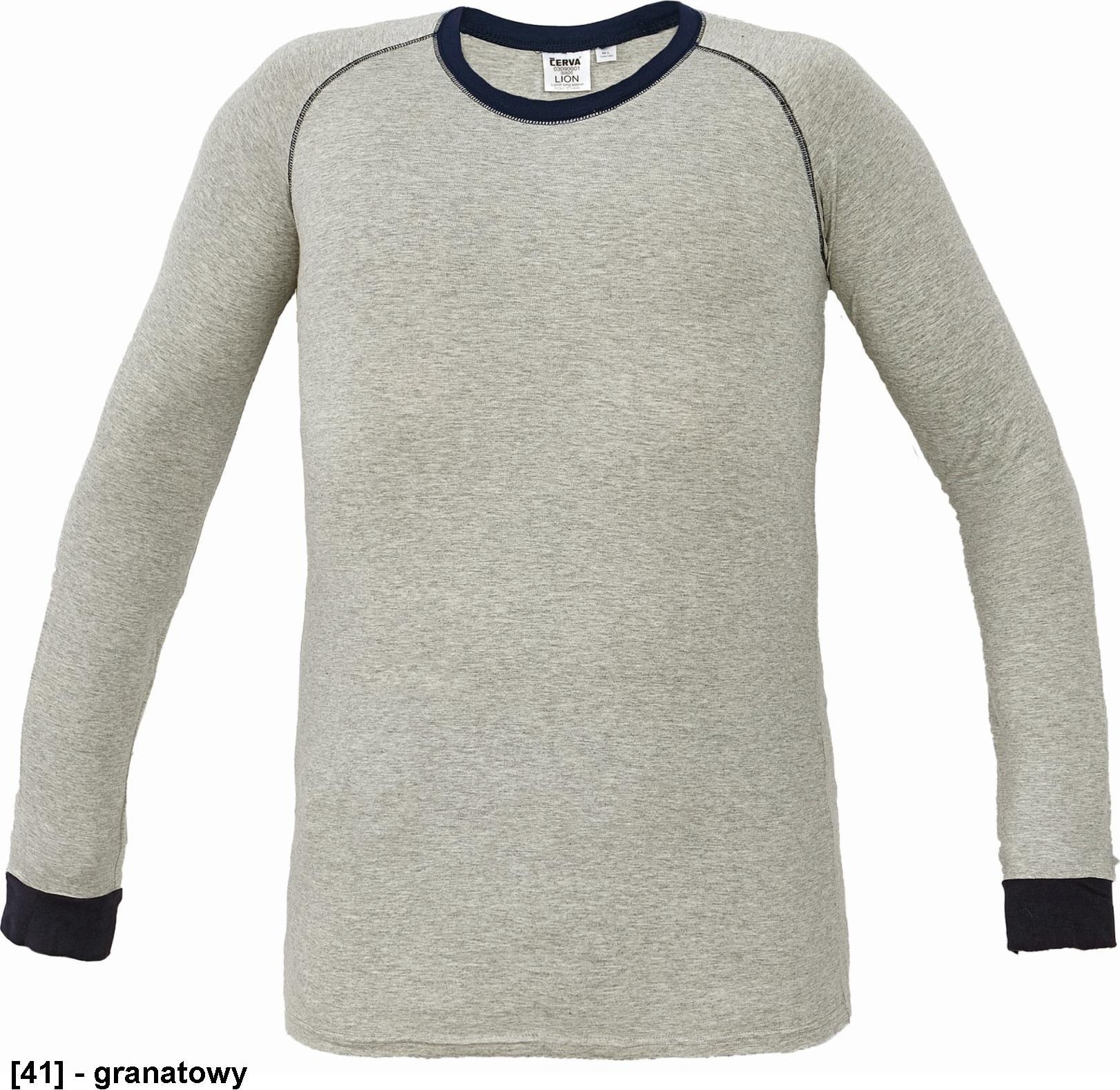CERVA LION podkoszulek - męskI długi rękaw, włókno: sojowe 47%, bambusowe 24%, (wersja zimowa) - granatowy L