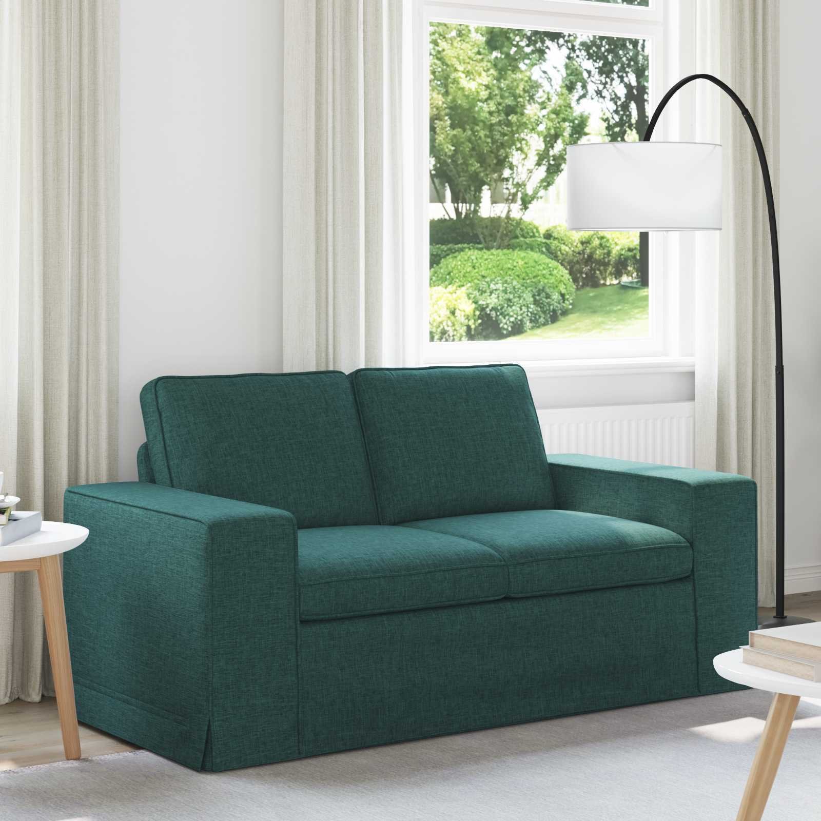 vidaXL Sofa Ciemna zieleń 162 x 80 x 82 cm Metal