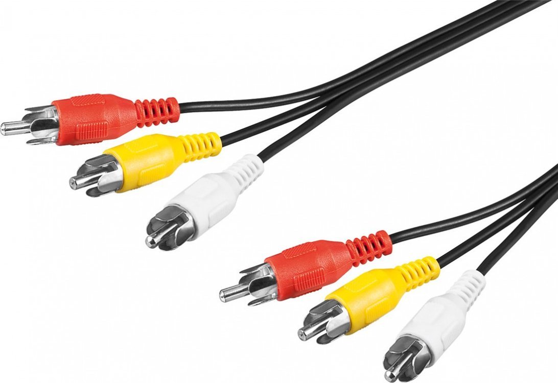 Kabel Goobay RCA (Cinch) x3 - RCA (Cinch) x3 5m czarny (50383)