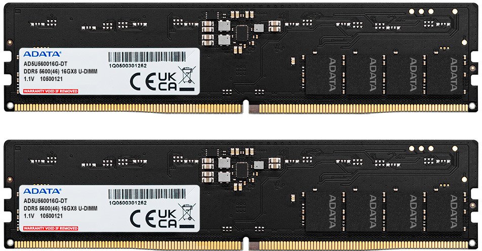 Pamięć ADATA DDR5, 64 GB, 5600MHz, CL46 (AD5U560032G-DT)