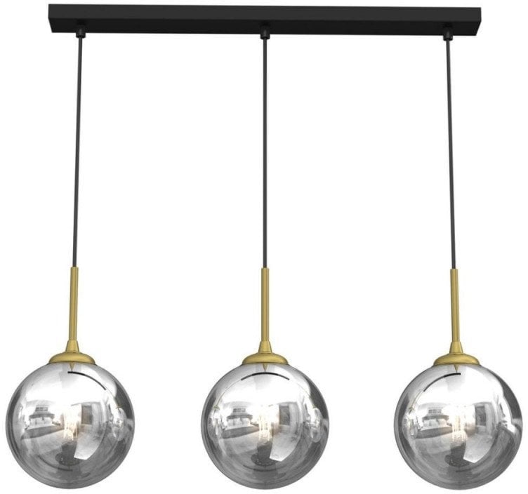 PENDANT LIGHT BURSA 3XE14 LINE BL/GOLD
