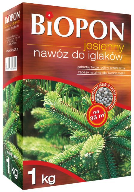 Biopon Nawóz jesienny do iglaków karton 1kg (1078)