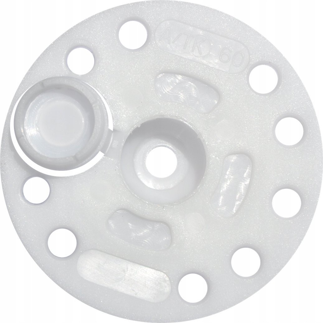 UN KOŁNIERZ DOCISKOWY DO STYROPIANU I WEŁNY FI 60MM Z ZATYCZKĄ