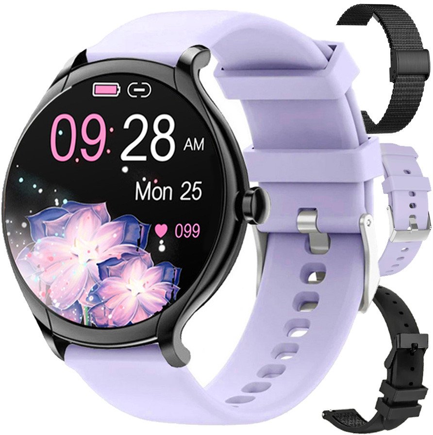 Zegarek damski SMARTWATCH Rubicon RNCF13 czarny / 3 paski