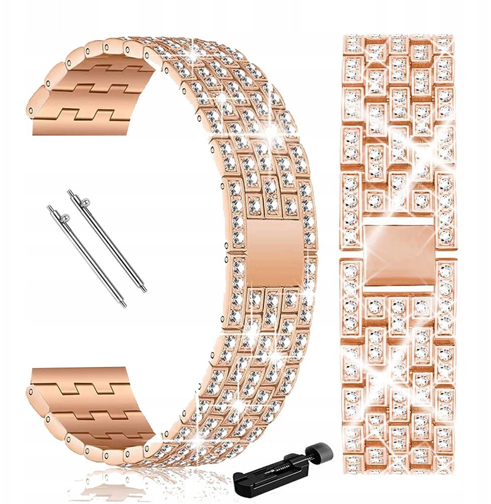 BRANSOLETKA PASEK OPASKA DO SMARTWATCHA CYRKONIE 20MM CRYSTAL