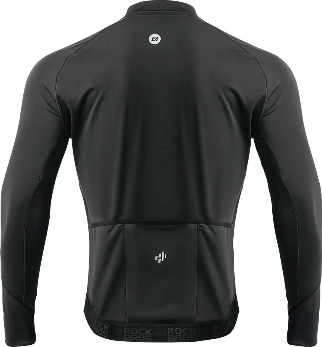 RockBros Koszulka kolarska Rockbros 15400002005 z długim rękawem jesień/zima XXL - czarna