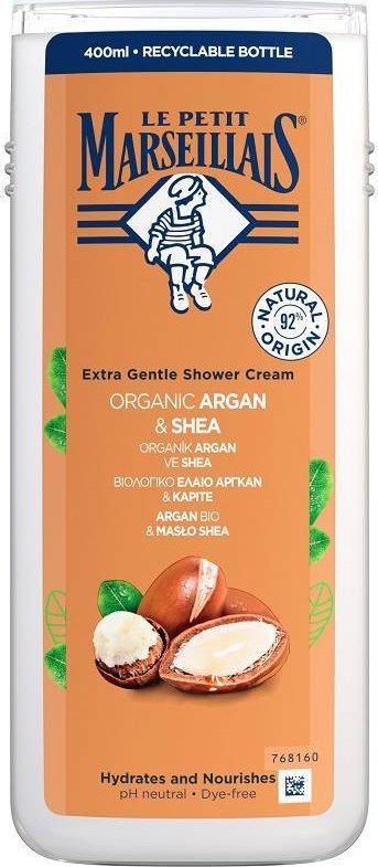 Le Petit Marseillais Kremowy żel pod prysznic Argan Bio & Masło Shea 400ml