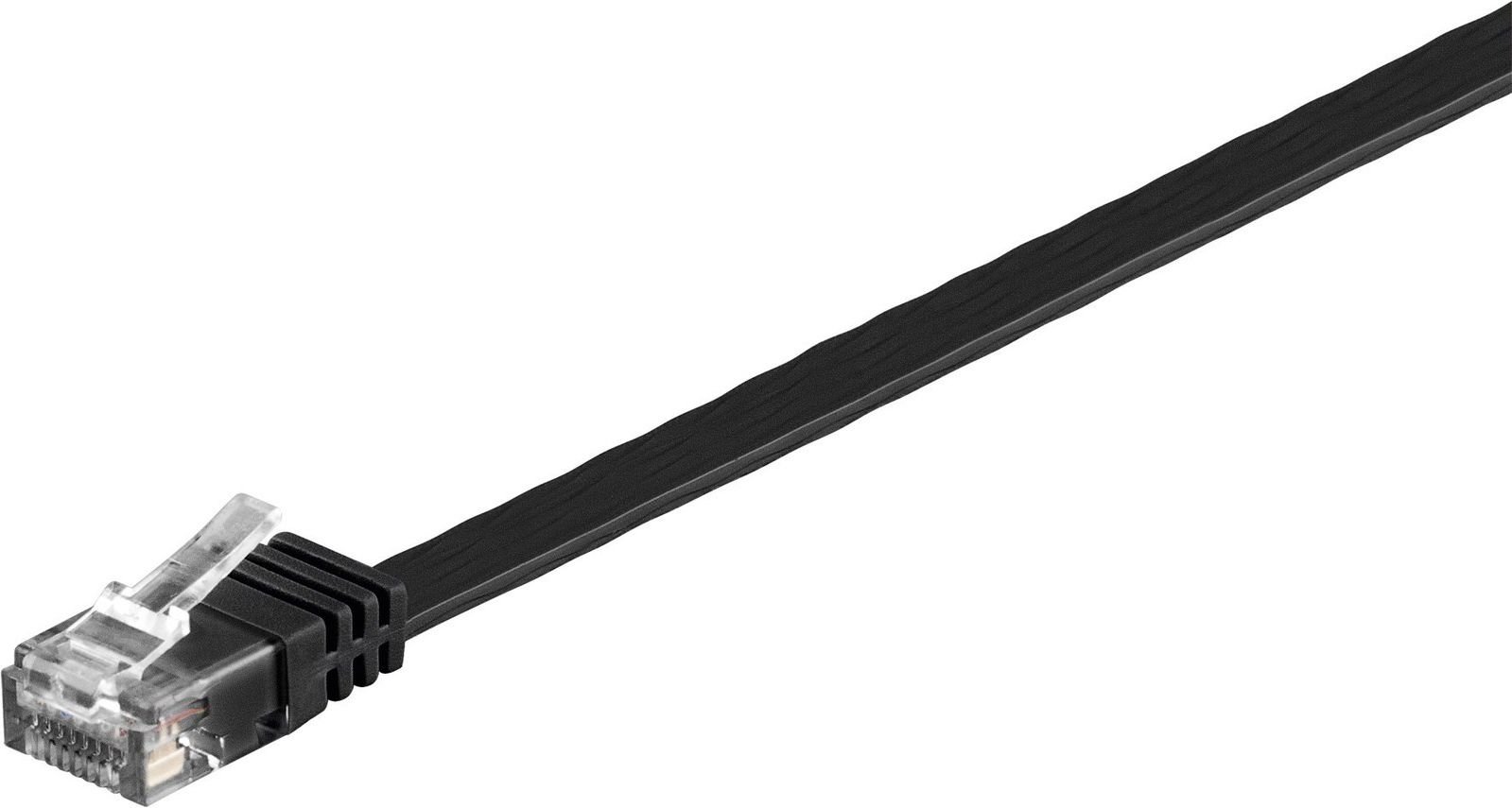 MicroConnect RJ-45/RJ-45 kat.6 U/UTP Czarny 10m (V-UTP610S-FLAT)