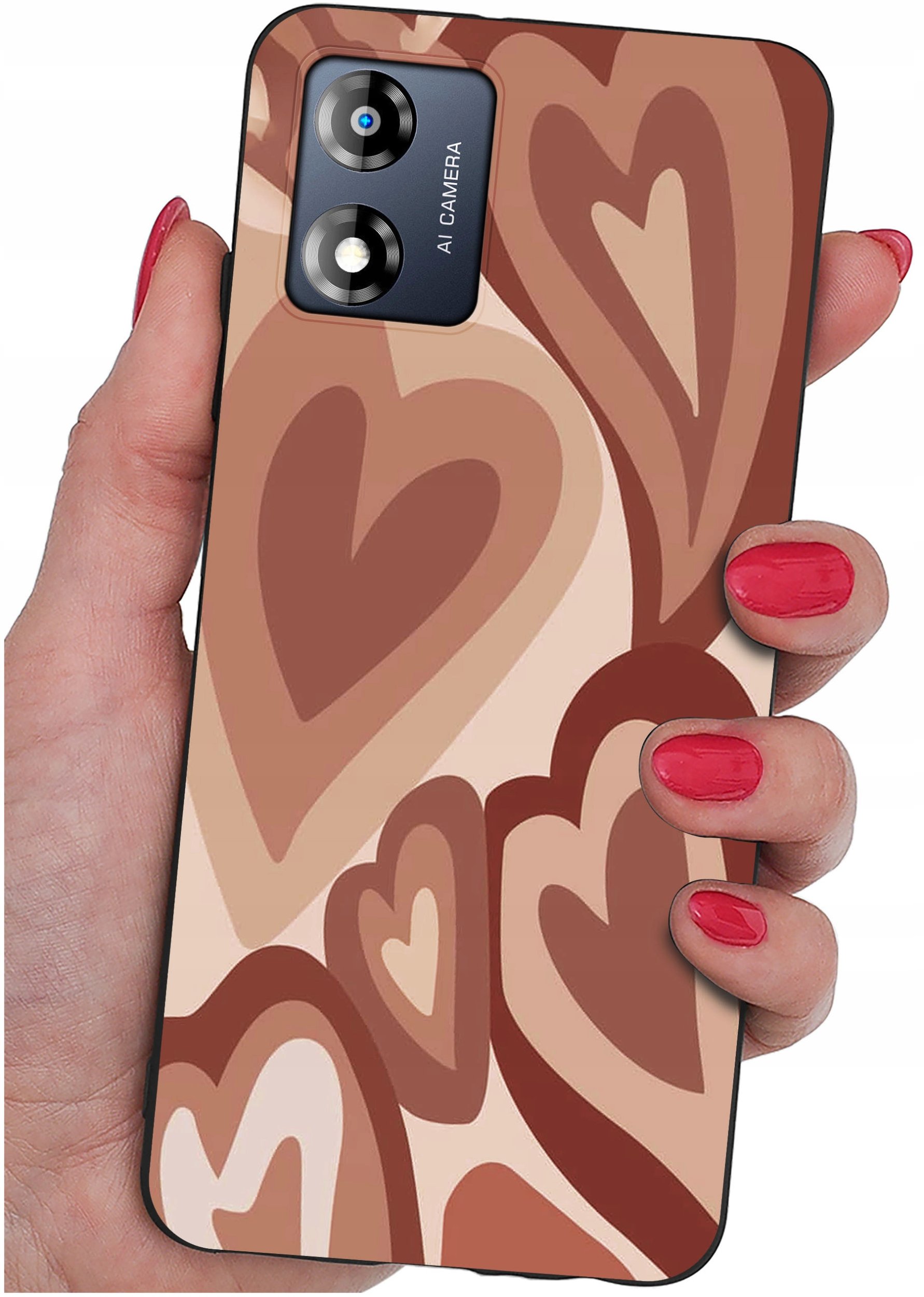 Etui do Motorola Moto E13 WZORY |SILIKONOWE MATT CASE + SZKŁO 9H