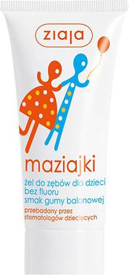 Ziaja Maziajki żel do zębów dla dzieci smak gumy balonowej 50 ml